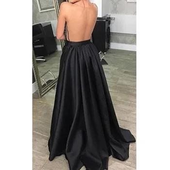 2019 Elegantného Tvaru Guľôčky Dlho Maxi Šaty Strany Vestido Prom Šaty Bez Rukávov Backless Formálne Šaty Sequin Šaty Vintage Sexy