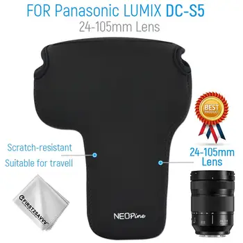 Neoprénové Puzdro na Fotoaparát Case Taška pre Panasonic LUMIX S5 S 24-105mm Lens