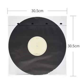 20PCS Anti-statické ryžový Papier Záznam Vnútorné Vrecko Rukávy Chrániče Pre 12 Palcov Vinyl Gramofónu Príslušenstvo