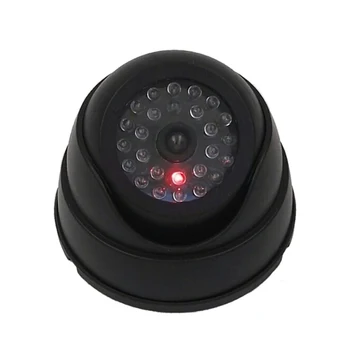 Vonkajší KAMEROVÝ Falošné Simulácia Figuríny Fotoaparát Home monitoring Zabezpečenia Mini Dome Kamera Blikajúce LED Svetlo Falošné Kamery Čierna