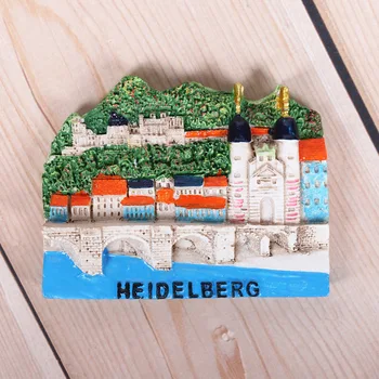 Nemecký chladnička prilepili Berlíne, budova magnet prilepili 3d magnety na chladničku Heidelberg Kolínska Katedrála na Svete cestovného ruchu, suvenírov