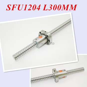 Doprava zadarmo SFU1204 300mm guľôčkovej Skrutky RM300mm C7 Valcované guľôčkovej Skrutky a SFU1204 Loptu Matica pre CNC časti