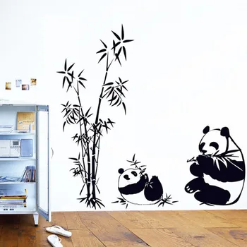 2019 DIY Stenu, Nálepky Bamboo Panda Samolepky na Stenu Pre Deti Izby Wall Art Domova Adesivo De Parede Nepremokavé Dekorácie