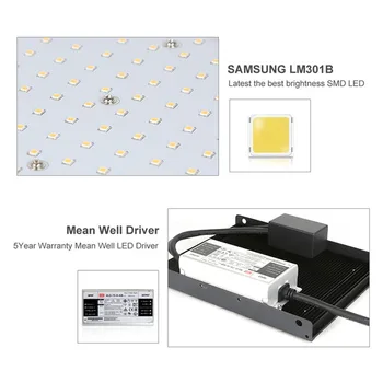 Stmievateľné Quantum LED Rásť ľahkú Dosku celé Spektrum SAMSUNG LM301B 140W Rastlín Rastúcich Lampa Pre Vnútorné zariadenia S Meanwell Ovládač