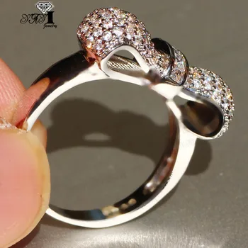 YaYI Šperky, Módne Princezná Rez 3.5 CT Multi-farebné Zirkón Strieborná Farba Zásnubné Prstene snubné Prstene Strany Krúžky 11 Farieb