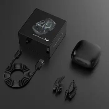 B10 TWS Slúchadlá Športové Bezdrôtové Bluetooth Headset Automaticky Pop-up 6D Stereo Zvuk s 950mAh Základnú Podporu Bezdrôtového Nabíjania