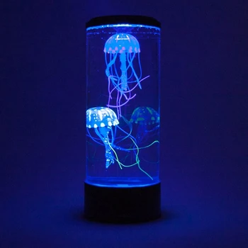 LED 7 Farby Medúzy Lampa Akvárium Posteli Dekorácie Nočné Svetlo Tvorivé Univerzálne Nočné svetlo S Načasovanie Funkcia