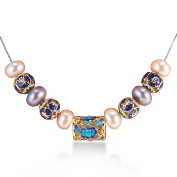 Európsky Štýl, prírodné perlový náhrdelník pre ženy AAAA vysokej kvality pearl šperky Nové Modré accessaries s 45 cm striebornú reťaz