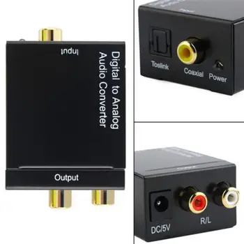 SPDIF Digitálneho na Analógový Audio Prevodník DAC Zosilňovač Dekodér Vlákniny Koaxiálny Koaxiálny Audio RCA Signál na Analógový signál L/R Audio Adaptér