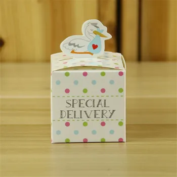 50pcs Dieťa Krst Candy Box Cumlík/Slon/Bird/Vlak Prospech Boxy Baby Sprcha Narodeniny Chlapec Dekorácie Krst Priazeň