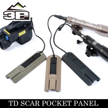 TD jazva vrecku panel pre LA-5C PEQ15 DBAL laser weaponlighTail Diaľkové Ochrany Panel pre M600C/m300A WMX200 pohľad baterka