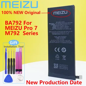 NOVÝ, Originálny MEIZU Pro7 Batérie BA791/BA792 Batérie Pre M792H M792Q-L M792 Série Smart Moible Telefón + Darček Nástroje