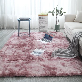 Európska dlhé vlasy, móda spálni koberec bay okno posteli mat umývateľný osobnosti deka Gradient farba obývacia izba koberec