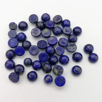 Veľkoobchod módne prírodný kameň Lapis lazuli korálky 4*4 mm kolo KABÍNY CABOCHON pre Príslušenstvo šperky 50pcs/veľa doprava zadarmo