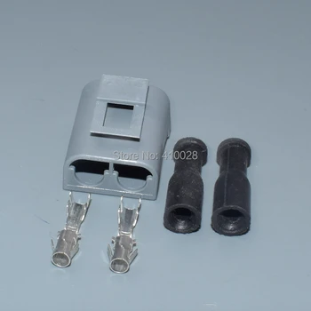 Shhworldsea 3,5 mm Samica 2 Pin Automobilový Konektor S Terminálmi Gumové Tesnenie