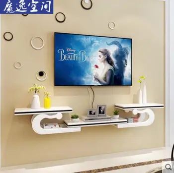 Kreatívne Európskej stene visí kabinetu TV set-top box, police obývacia izba TV nástenná polica oblasti dekorácie