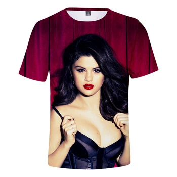 3D Selena Gomez T-shirts Ženy Muži Móda Rholycrown Tlač Krátky Rukáv, 3D tričká Selena Gomez T-shirt dámske Letné Topy