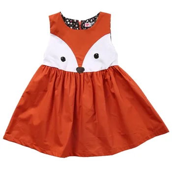 1-5Y Bežné Baby Dievčatá Batoľa Detský Fox Šaty bez Rukávov Formálnej Strany Svadobné Tutu Šaty