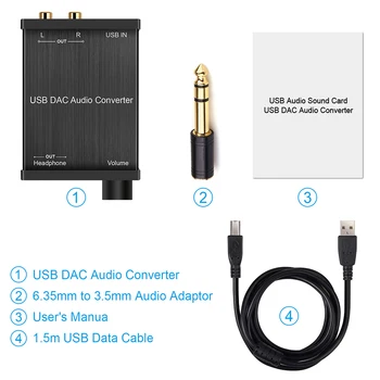 Žiadne Jednotky Optického Vlákna USB Portu Počítača Výstup Slúchadlový Zosilňovač DAC Prevodník HIFI Decorder Domov Prenos Audio Stereo