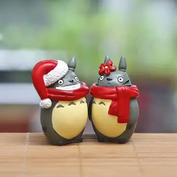 2 ks/veľa DIY Milovníkov Vianoc Môj Sused Totoro Akcie Obrázok Hračky Hayao Miyazaki Roztomilý Údaje Deti Hračky Kolekcia Model Hračka