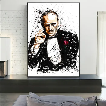 Klasický Film Gangstri Godfather Plagáty čiernobiele Výtlačky Plátno na Maľovanie Mafia Film Wall Art Obrázok pre Obývacia Izba Dekor