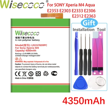 Wisecoco 4350mAh LIS1576ERPC Batérie Pre SONY Xperia M4 Aqua E2353 E2303 E2333 E2306 E2312 E2363 AGPB014-A001 Mobilný Telefón