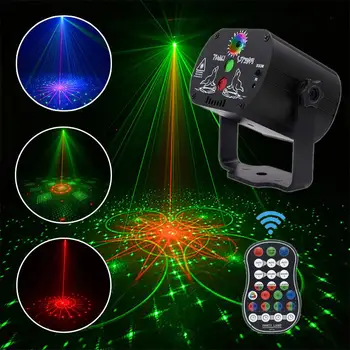 Party Disco Svetlo USB 60 Vzory LED Laserové Projecor Krytý Fáze Osvetlenie Zobraziť na Domácej Strane KTV DJ Tanečný Parket