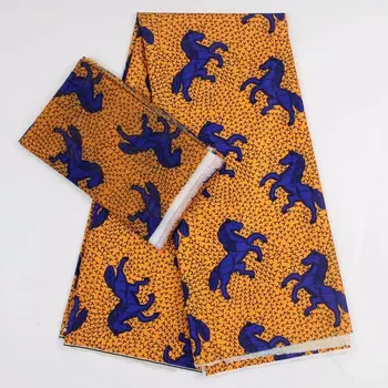 Kôň ankara textílie afriky vytlačí hodvábny satén textílie svadobné šaty textílie 2019 nigérijský macthing 2yards šifón ankara dashiki