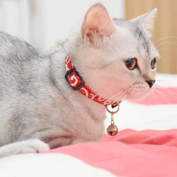 2020 Mačka Golier Odlúčených s Bell Nastaviteľné Obojky Japonské Kimono Ninja Štýle pre Mačky Kitty Mačiatko, Šteňa