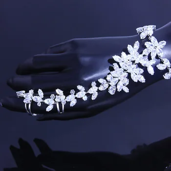 Luxusné kvapka Vody Cubic Zirconia Prst Náramok Kúzlo Šperky pre Ženy Osobnosti Módy Crystal Kameň Náramok Náramok