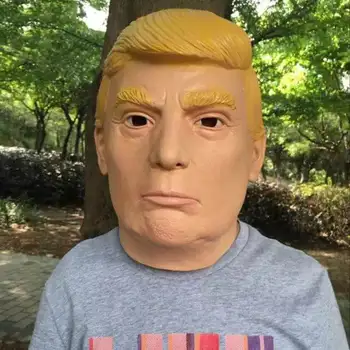 Donald Trump Cosplay Maska Halloween USA Prezident Šaty, Kostým Latex Realistické masky