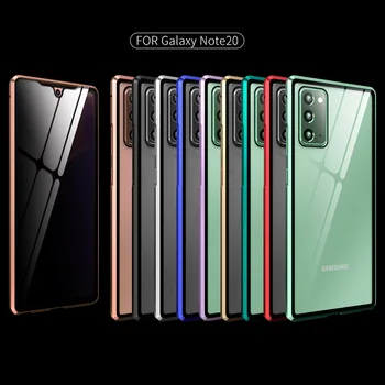 Anti-Peeping 360 Stupeň Plné Sklo, Magnetické Kovové Puzdro Pre Samsung Galaxy Note 20 Poznámka 20 Ultra Ochrany Osobných Údajov Predné Sklo Kryt