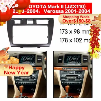 Rádio Facia Pre Toyota Mark II (JZX110)/Verossa 2000-2004 Double Din Fascia Auto Stereo Rádio Installtion Dash na sklade