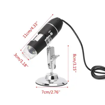 1600X USB Digitálny Mikroskop Fotoaparát Endoskopu 8LED zväčšovacie sklo s Držte Stojan WXTC