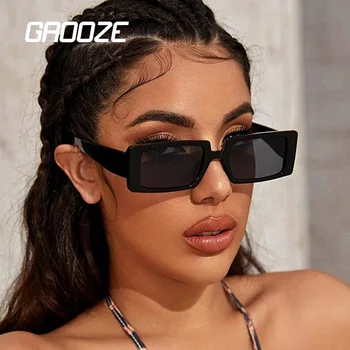 GAOOZE Ženy Značkové Obdĺžnik slnečné Okuliare Retro Ženy Anti-glare Okuliare Luxusné Okuliare Obdĺžnik slnečné Okuliare Značky Dizajn LXD420