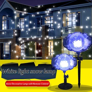 LED Mini Vianočný Projekčnej Lampy Vonkajšie Nepremokavé Trávnik Laser Fáze Bar Pozornosti Mini Rozprávky Sneženie Účinok Lampy