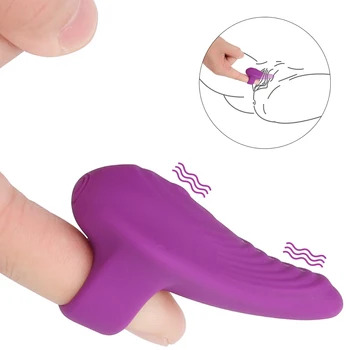 Prst Rukáv Silikónový Vibrátor Bradavky Masér G-spot Klitorálny Stimulátor Žena Masturbator Dospelých, Sexuálne Hračky pre Ženy a Muža