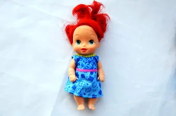 1PCS cartoon softvér oblečenie dlhé vlasy princezná vrecku bábiky HOBBY hračky