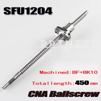 1pcs guľôčkovej skrutky SFU1204 450mm+ 1pcs RM1204 Ballscrew Loptu matica so štandardným spracovaním pre BK10 / BF10 Doprava Zadarmo