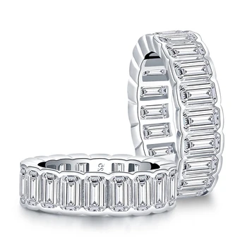 Zapojenie Snubné Prstene 925 Sterling Silver Večnosti Kapela Promise Ring, SOŇA Diamond pre Ženy Prst Strany Šperky Darček