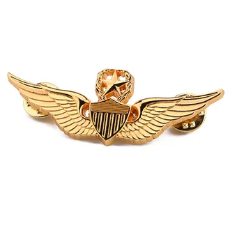 Jemná druhej svetovej VOJNY USAF Krídla Brošňa Pre Mužov Ročník Vojenského Velenia Pilot Zlatá Farba Krídel Kovové Odznak Pin Brošňa Armádu Fanúšikov Darček