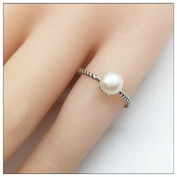 925 pure silver pearl krúžok žien krúžky Pearl krúžok bagues pour femme accesorios mujer hip hop vintage prsteň