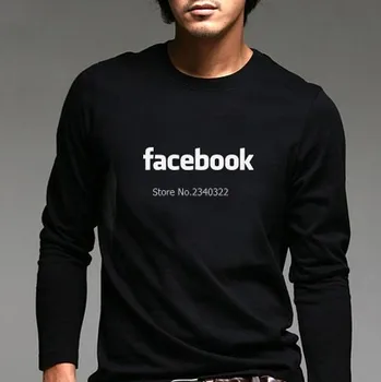 TO programátorov facebook T-shirt jeseň jar dlho puzdre bavlnené tričko