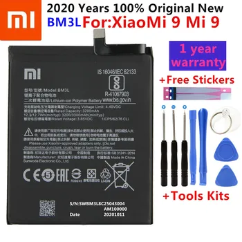 Originálne Náhradné Batérie Pre Xiao 9 MI9 M9 MI 9 BM3L Originálne Batérie Telefónu 3300mAh S Nástrojmi