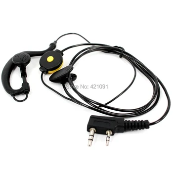 PTT 2 Pin Slúchadlo Headset Mikrofón pre Baofeng UV-5R UV 5R BF-888S 888s UV-5RA Kenwood Walkie Talkie obojsmerné Rádiové Ucho Slúchadlá