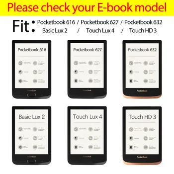 PU Kožené puzdro Pre Pocketbook 616 627 632 Smart Cover pre Pocketboo Základné Lux2 knihy/touch/lux4 touch hd 3 6