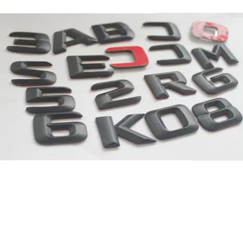 1 nastavte Matt Black ABS Kufri Vzadu Počet Písmen Slová Odznak Znak Odtlačkový Nálepka pre Mercedes-Benz AMG CL55