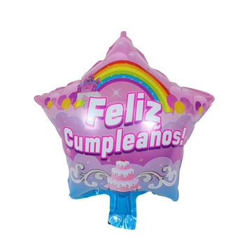 50pcs 10 inch španielsky Happy Birthday party Fóliové Balóniky Feliz Cumpleanos Baloes Prípade Dekorácie Feliz Dia Vzduchu Golobs