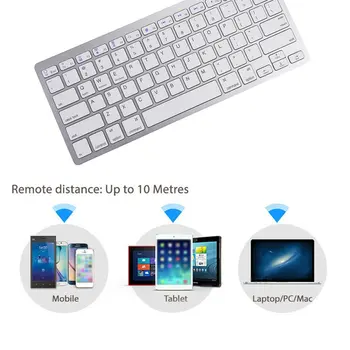Bezdrôtová Klávesnica Bluetooth Pre Apple iPad iPhone Android Pre Mac, Windows Ultra Slim