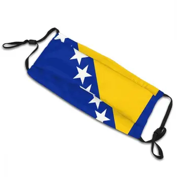 Opakovane Bosna A Hercegovina Vlajka Úst Maska Vlasteneckej Anti Hmla, Prach Ochranný Kryt Respirátor Úst Utlmiť